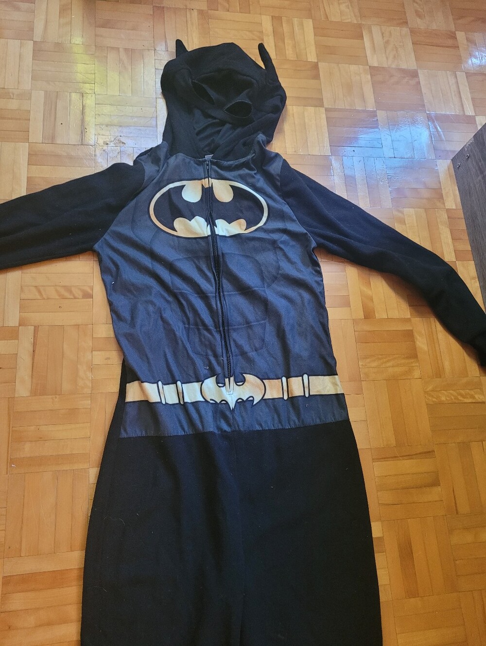 Batman Hooded Kids Pajamas One-Piece - Black